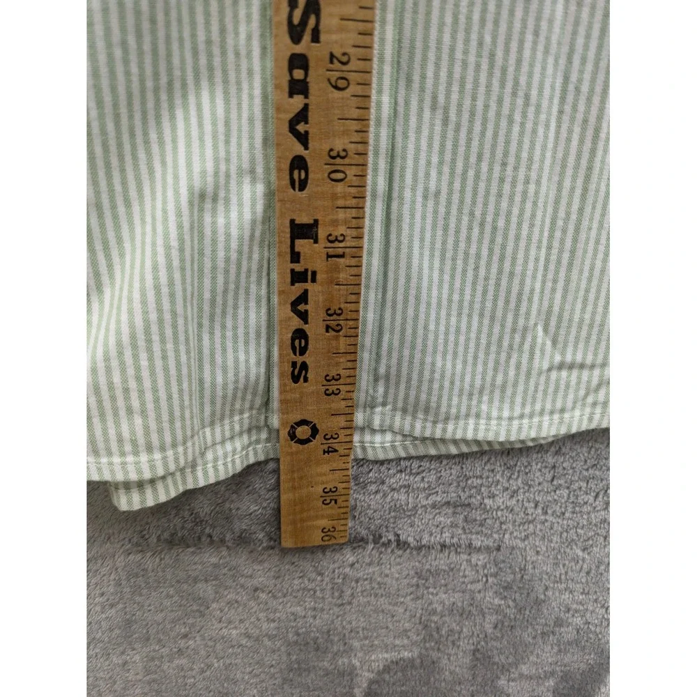 Tommy Hilfiger Short Sleeve Button Down Shirt‎ Mens XXL Green White Striped